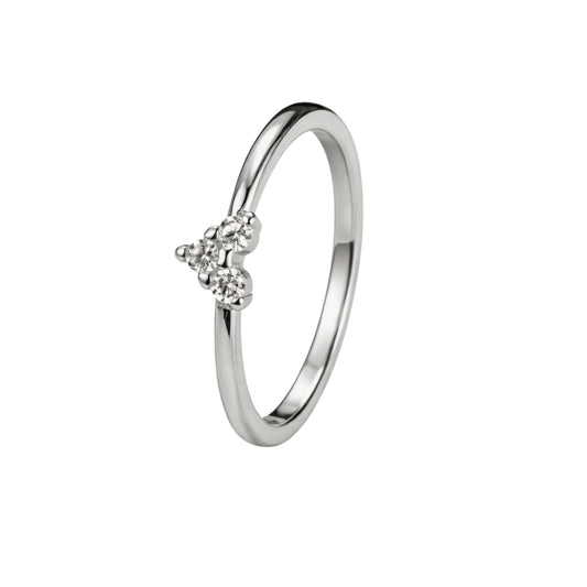 925 Sterling Silver Triple Stone Minimal Ring