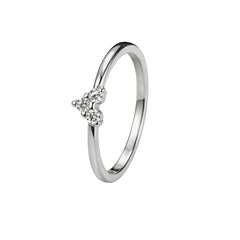925 Sterling Silver Triple Stone Minimal Ring